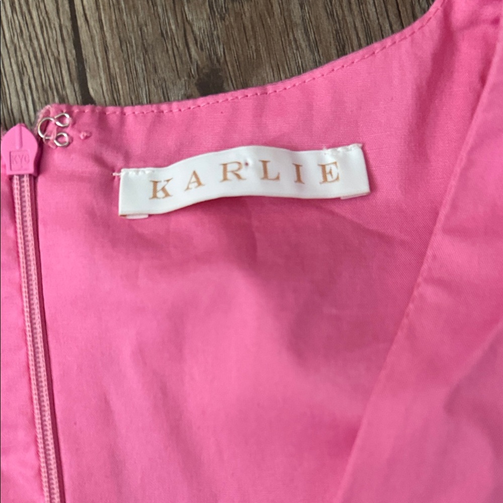 Karlie Pink Ruffle Dress - Picture 2 of 6